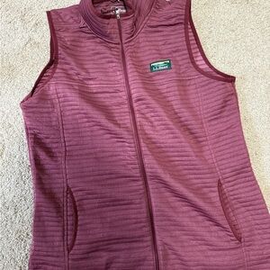 L.L. Bean Airlight Vest Women's LRose Full Zip Lightweight Rib NWT